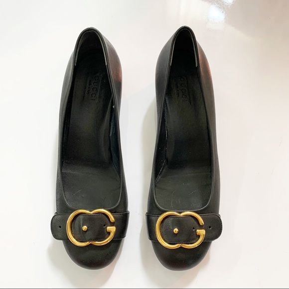 Gucci Sachalin Logo Low-heeled Round Toe Pump - Picture 2 of 13